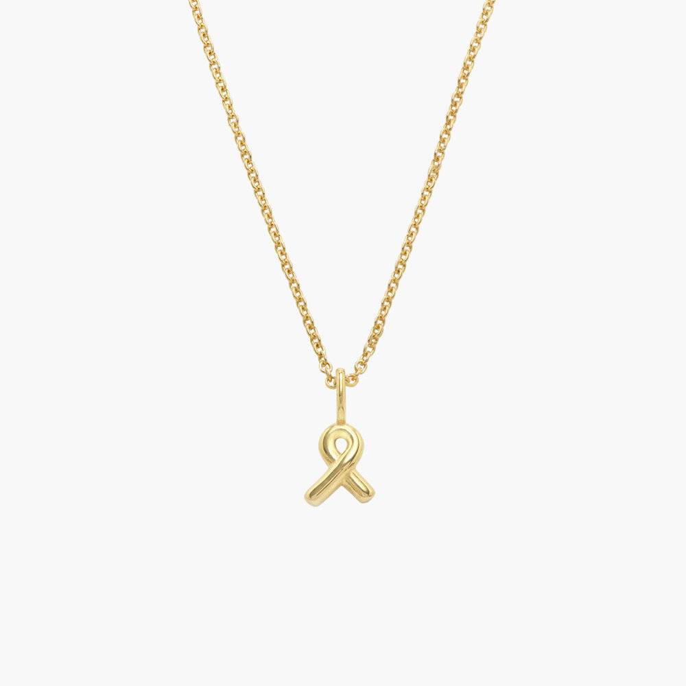 Breast Cancer Awareness Necklace - Gold Vermeil