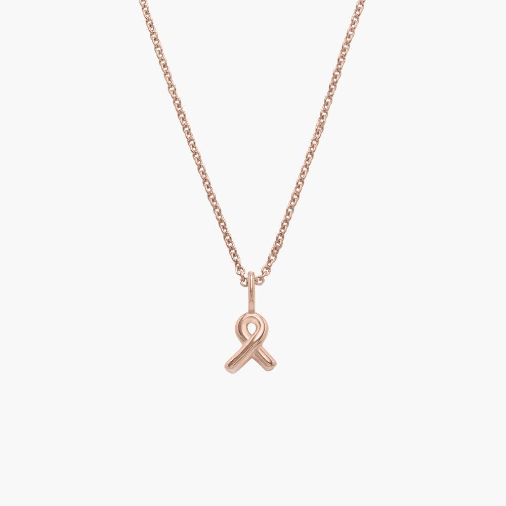 Breast Cancer Awareness Necklace - Rose Gold Plated product photo