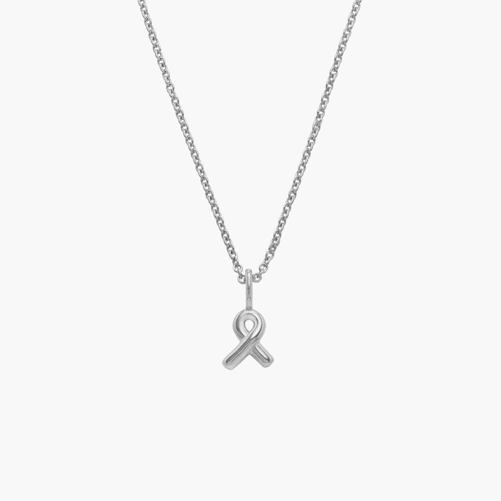 Breast Cancer Awareness Necklace - Sterling Silver-2 product photo