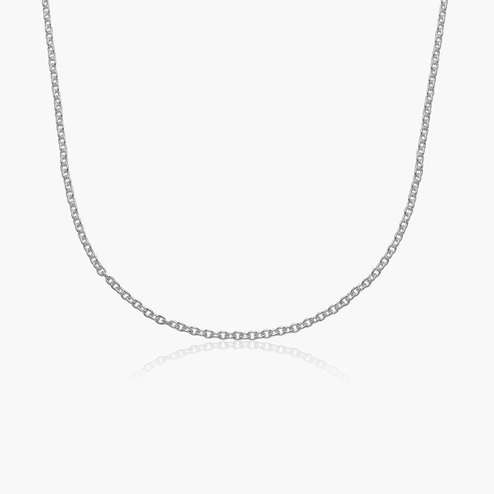 Cable Chain Necklace -Silver-1 product photo