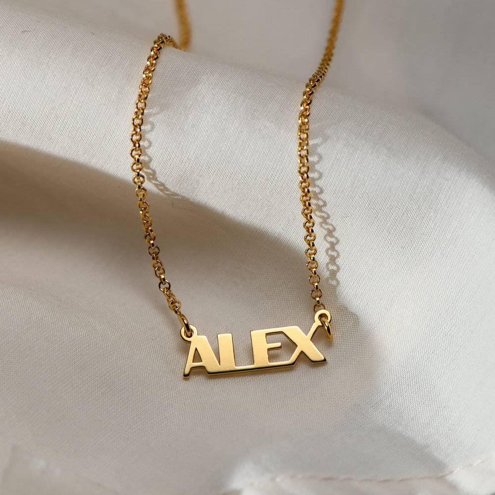 Gatsby Name Necklace - Gold Plated-2 product photo