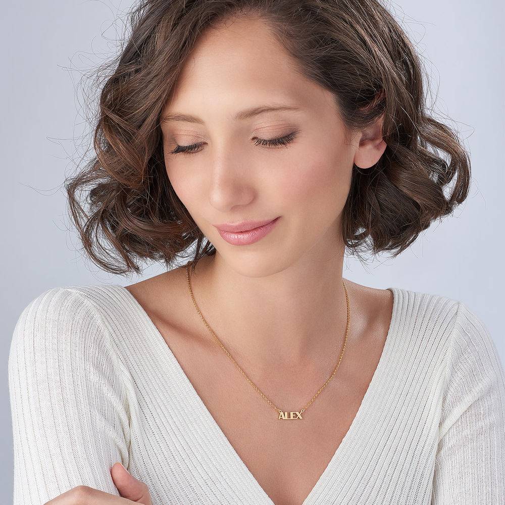Gatsby Name Necklace - Gold-2 product photo
