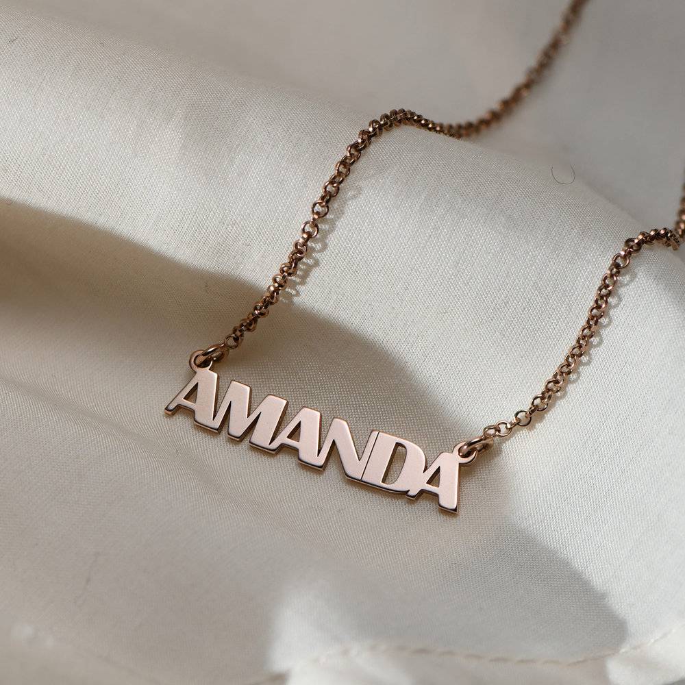 Gatsby Name Necklace - Rose Gold Plated