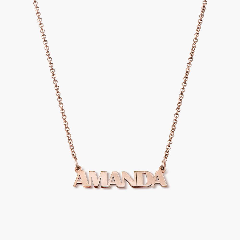 Gatsby Name Necklace - Rose Gold Plated-3 product photo