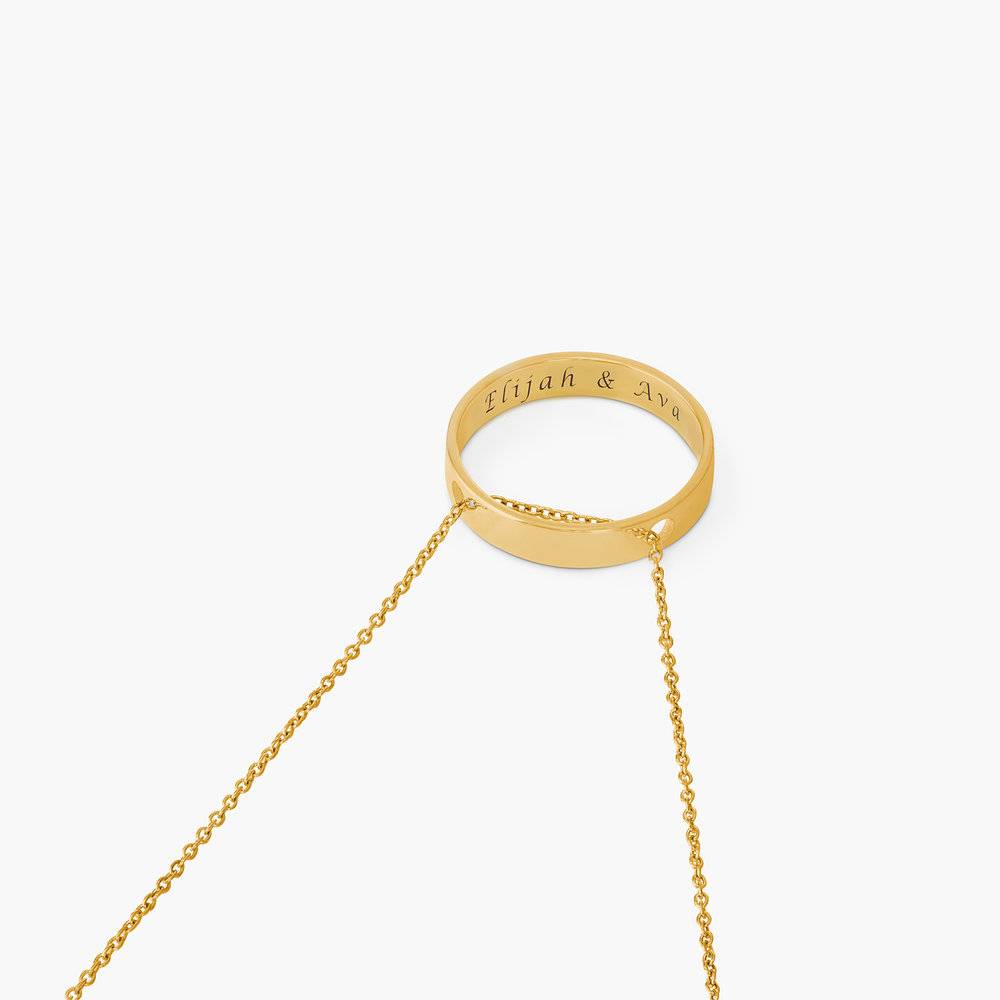 Caroline Circle Necklace - Gold Vermeil-2 product photo