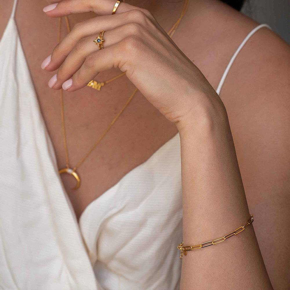 Big Paperclip Bracelet - Gold Vermeil-2 product photo