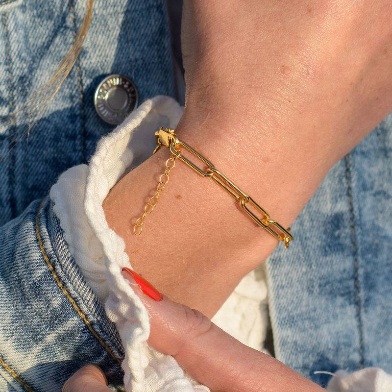 Big Paperclip Bracelet - Gold Vermeil-4 product photo