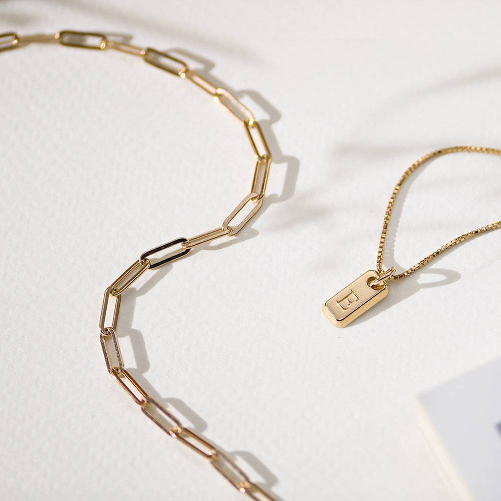 Big Paperclip Bracelet - Gold Vermeil-4 product photo