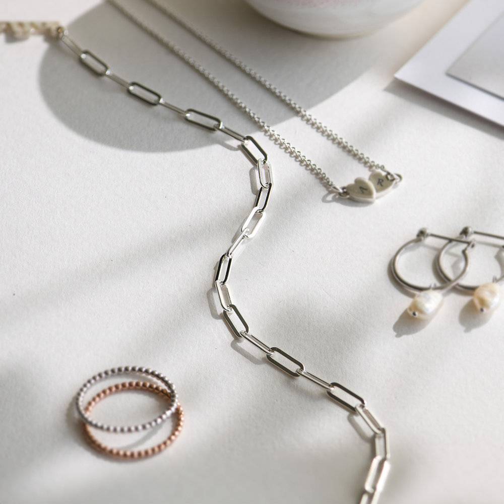 Grand Initial Paper Clip Bracelet