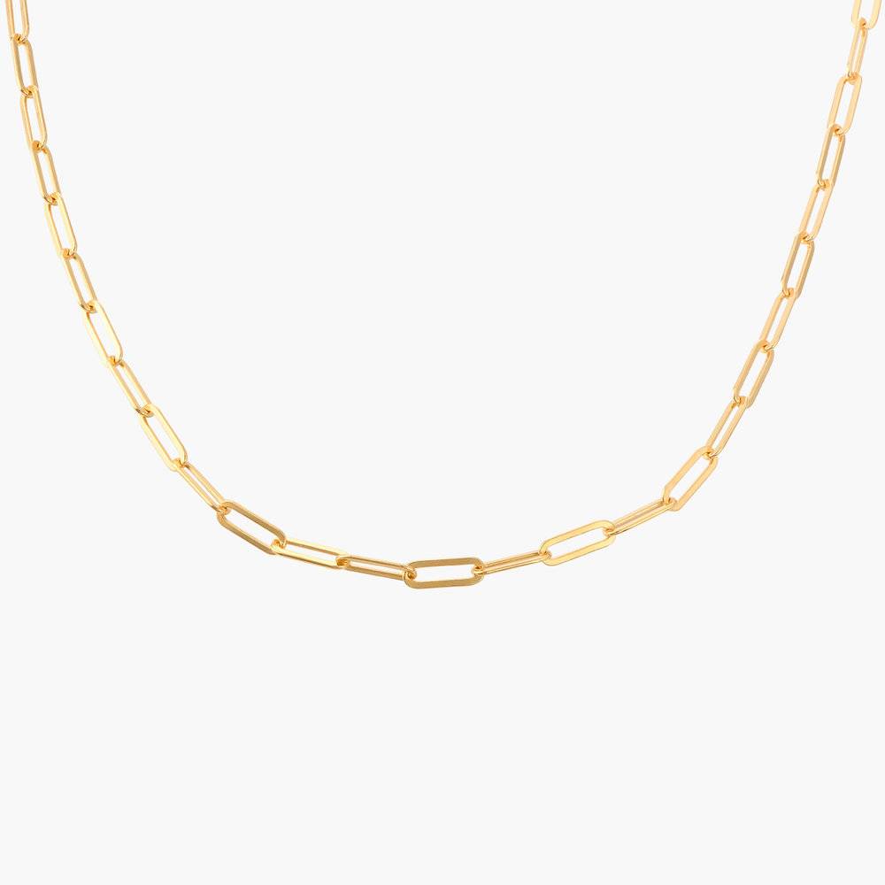 Classic Paperclip Chain Necklace - Gold Plating