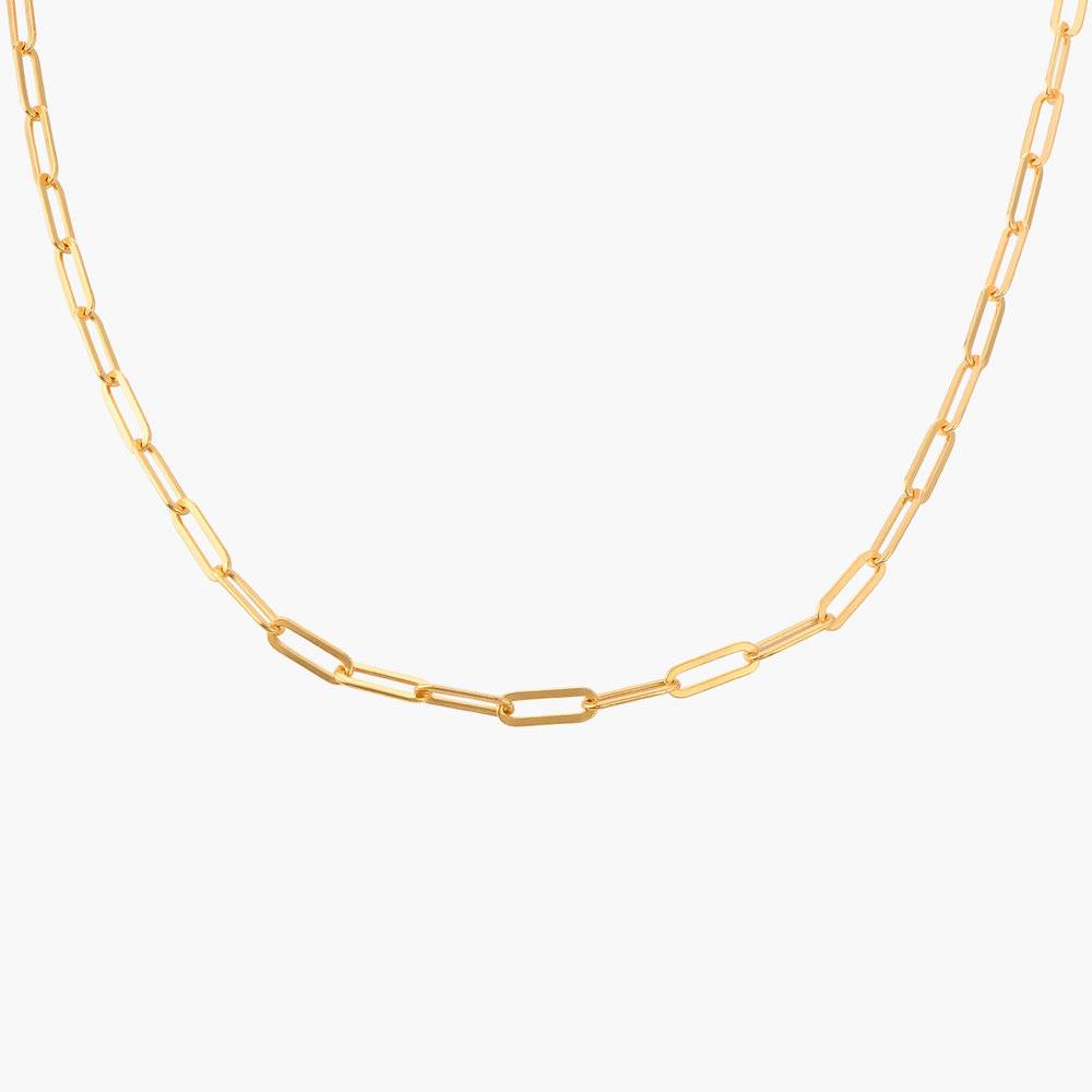 Classic Paperclip Chain Necklace - Gold Vermeil product photo
