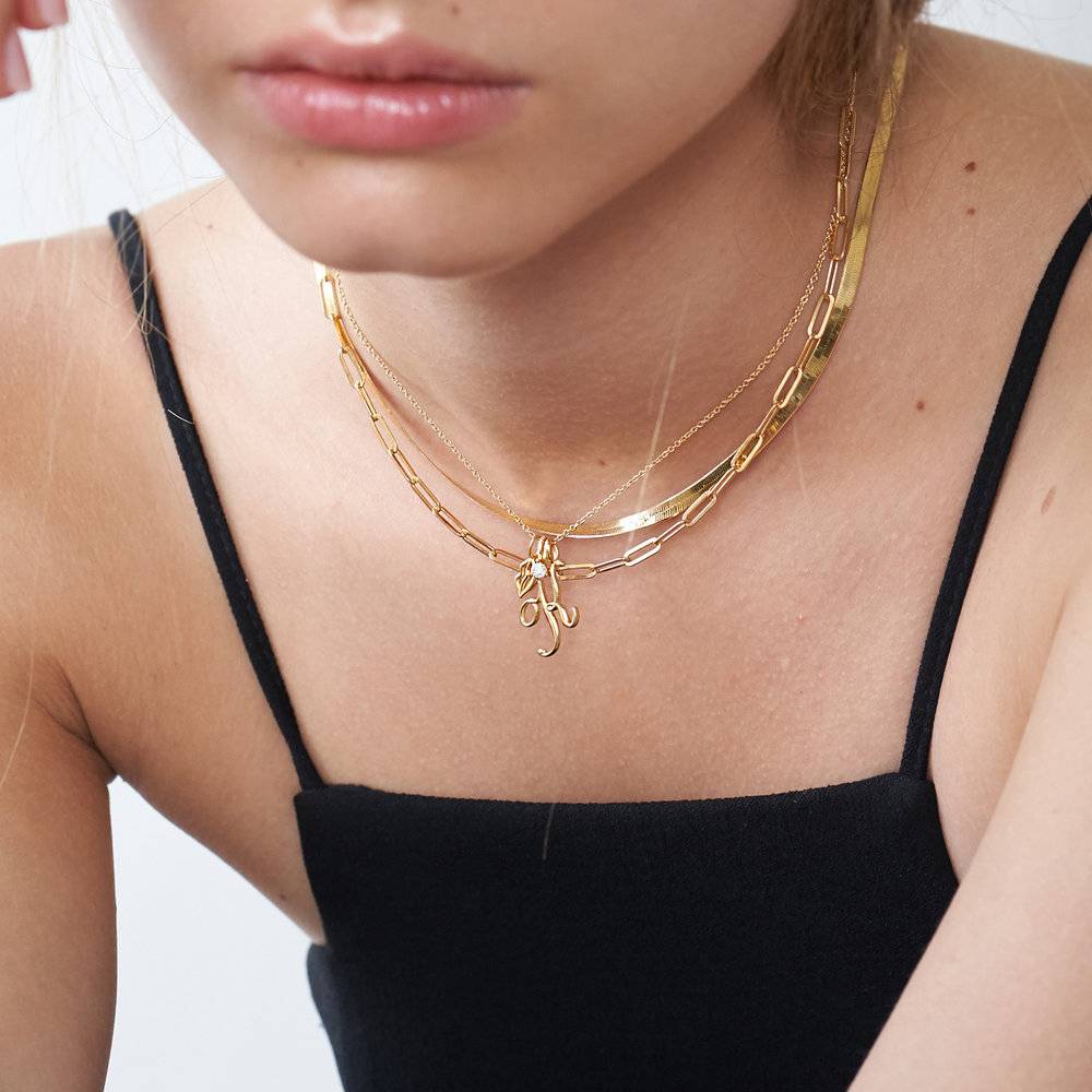 Padlock Gold Paperclip Chain Necklace – MIKUKUMI