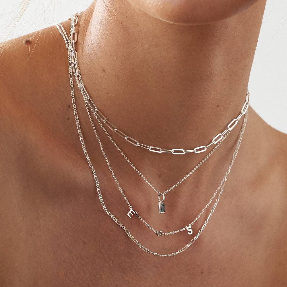 Classic Paperclip Chain Necklace - Sterling Silver-2 product photo