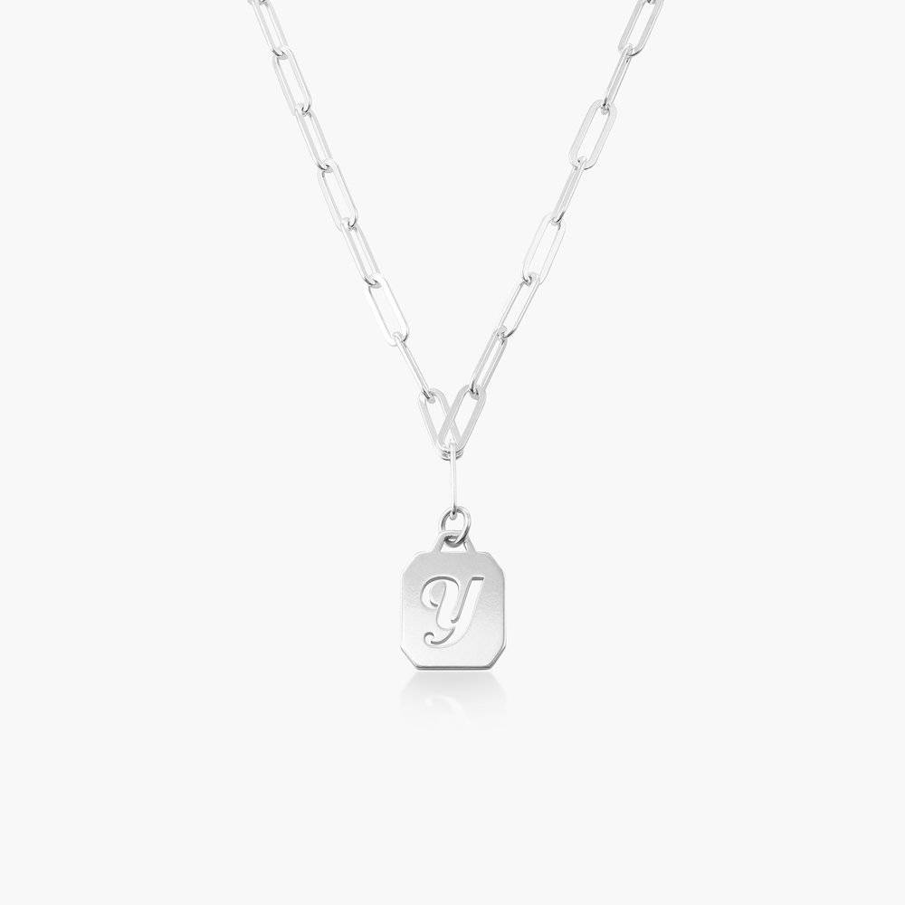 Chain Reaction Initial Necklace - Sterling Silver product photo