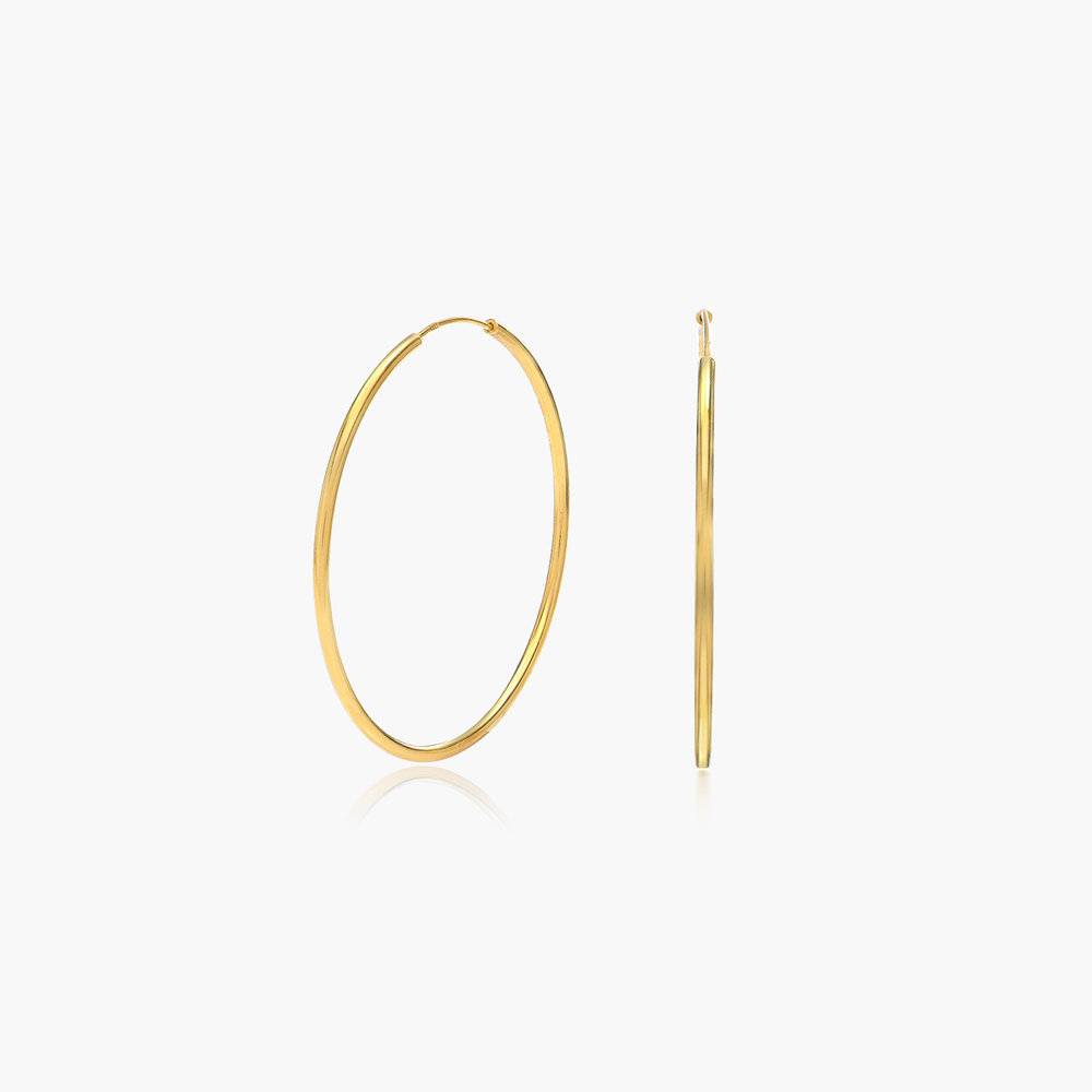 Cher Large Hoop Earrings - Gold Vermeil-5 product photo