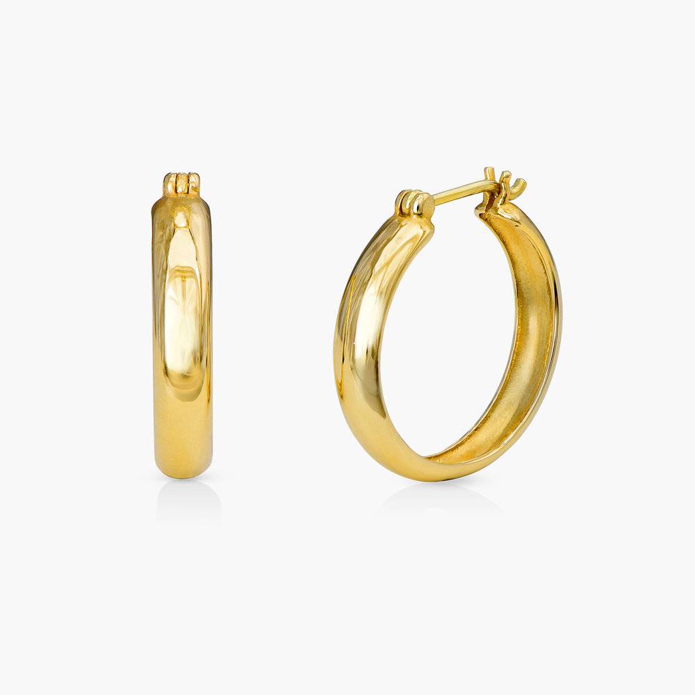 18ct rose gold hoop earrings 14mm – Verifine Jewellery London