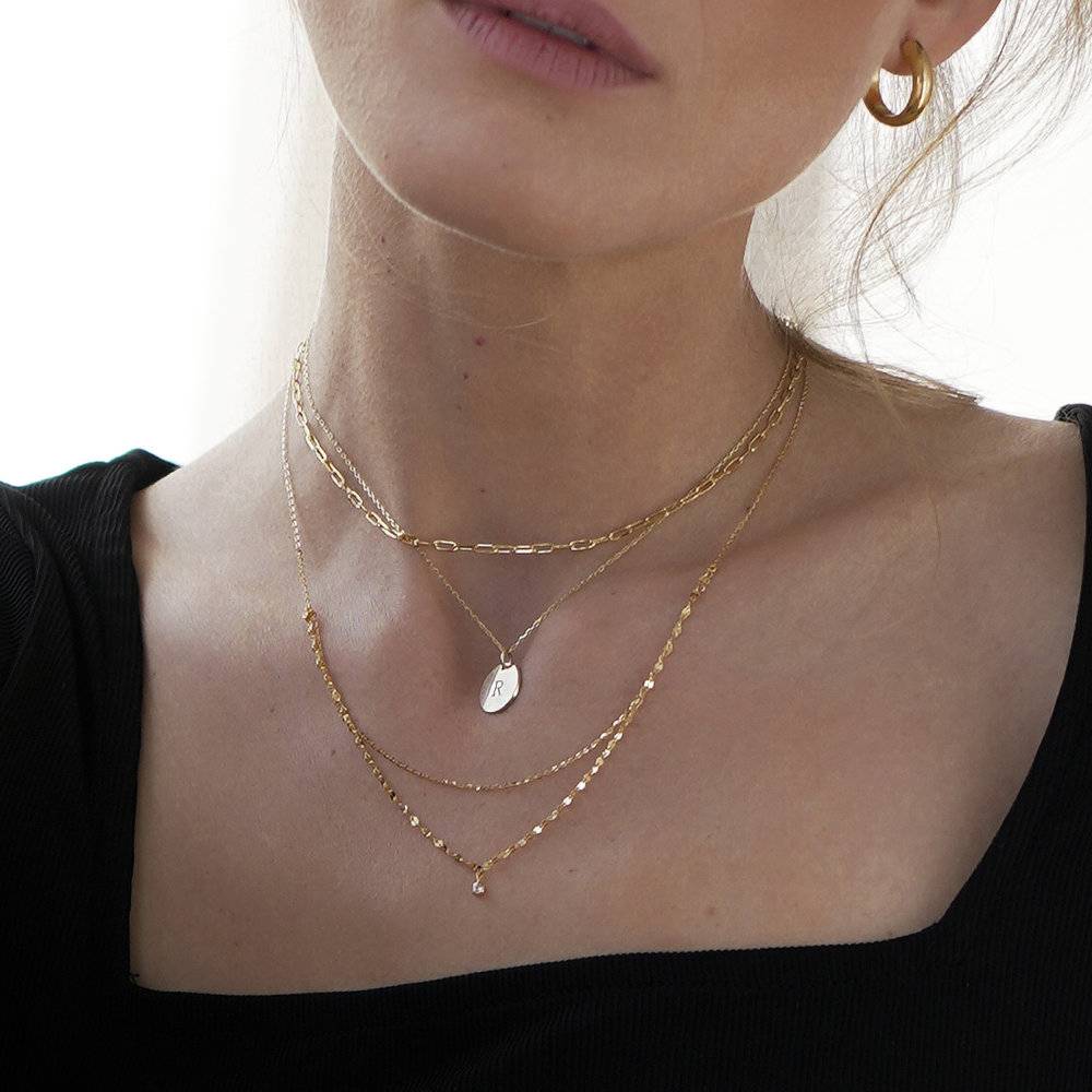 Double Chain Necklace - Gold Plating - Oak & Luna