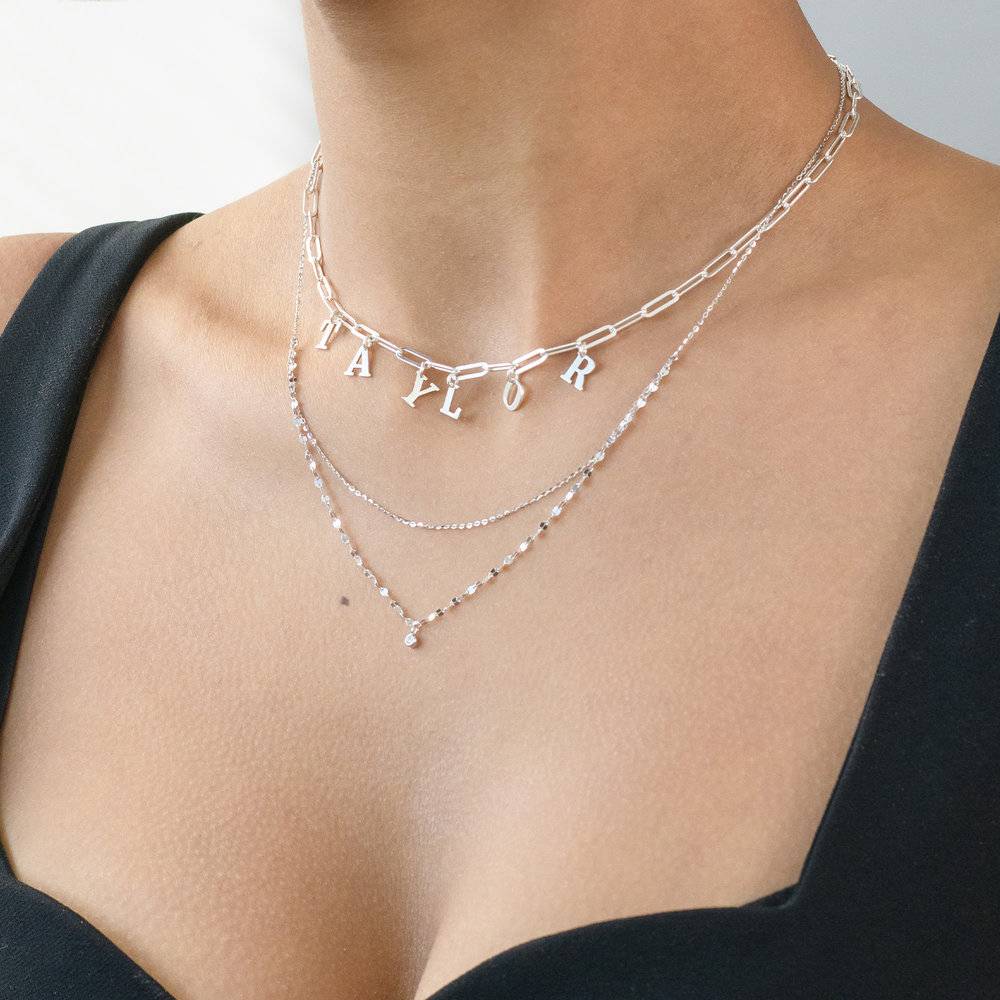 Double Chain Necklace - Sterling Silver-1 product photo