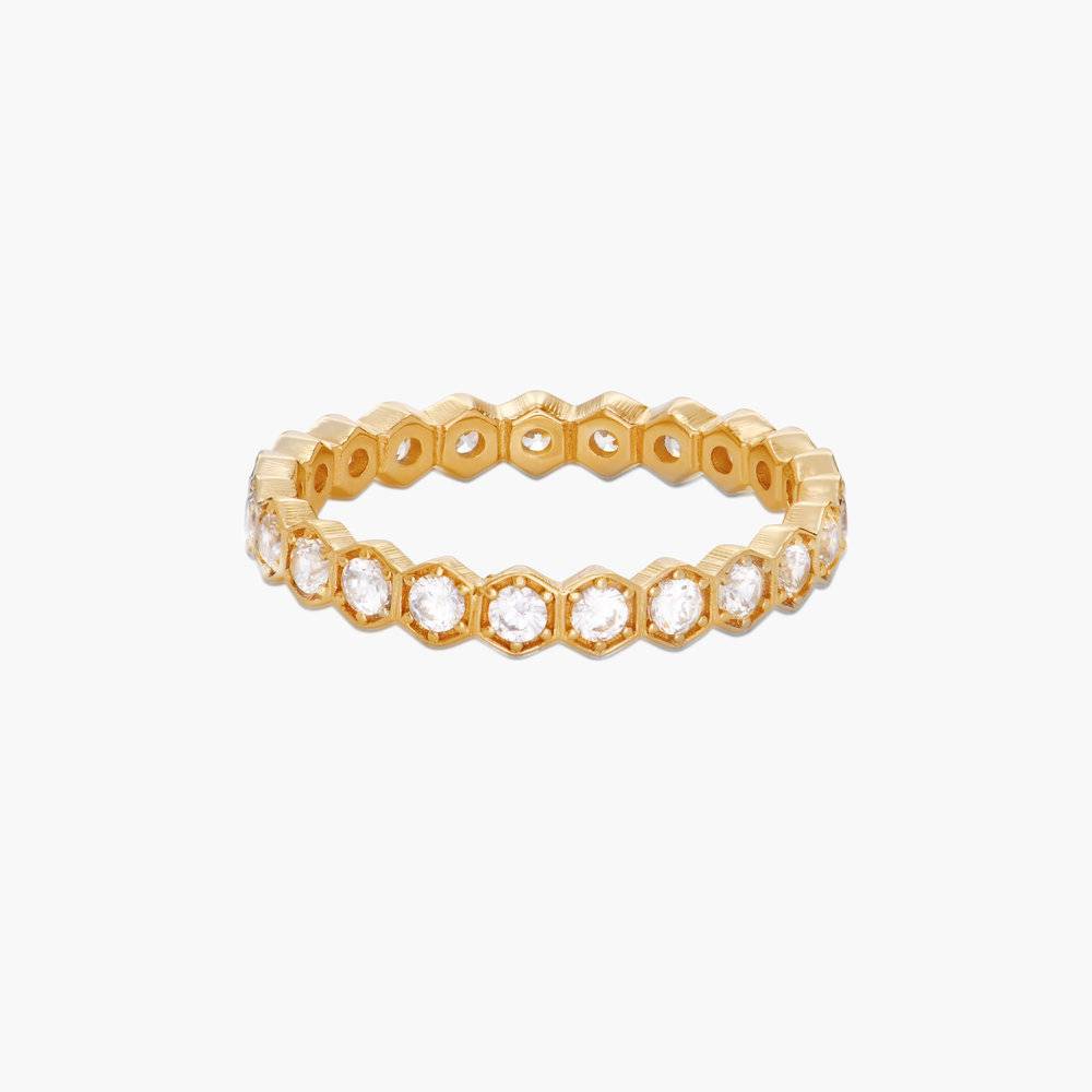 Eternity Ring with Cubic Zirconia - Gold Plating-1 product photo
