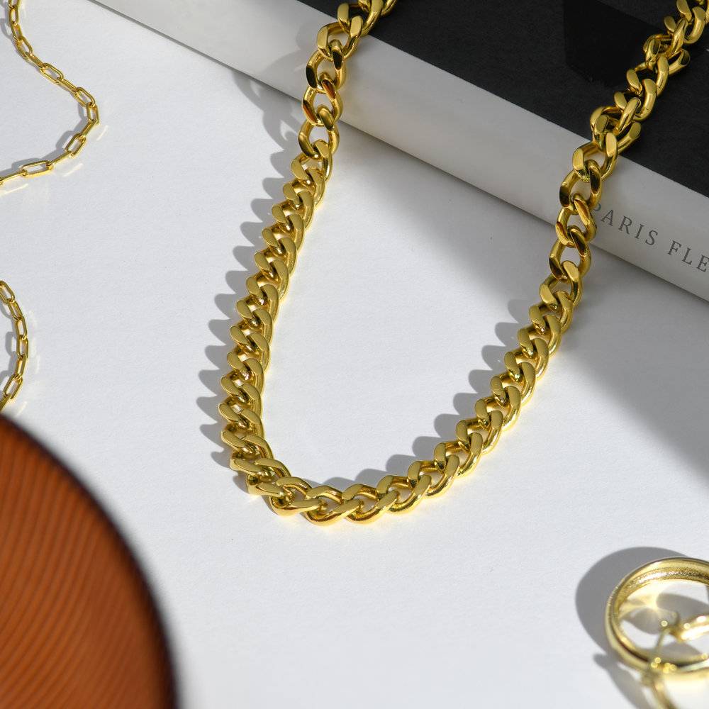 Farah Cuban Link Chain Necklace - Gold Plating-5 product photo