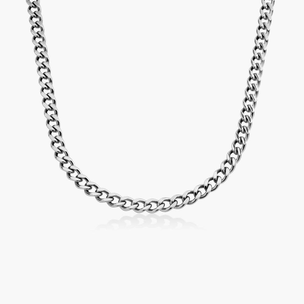 Farah Cuban Link Chain Necklace - Stainless Steel-5 product photo