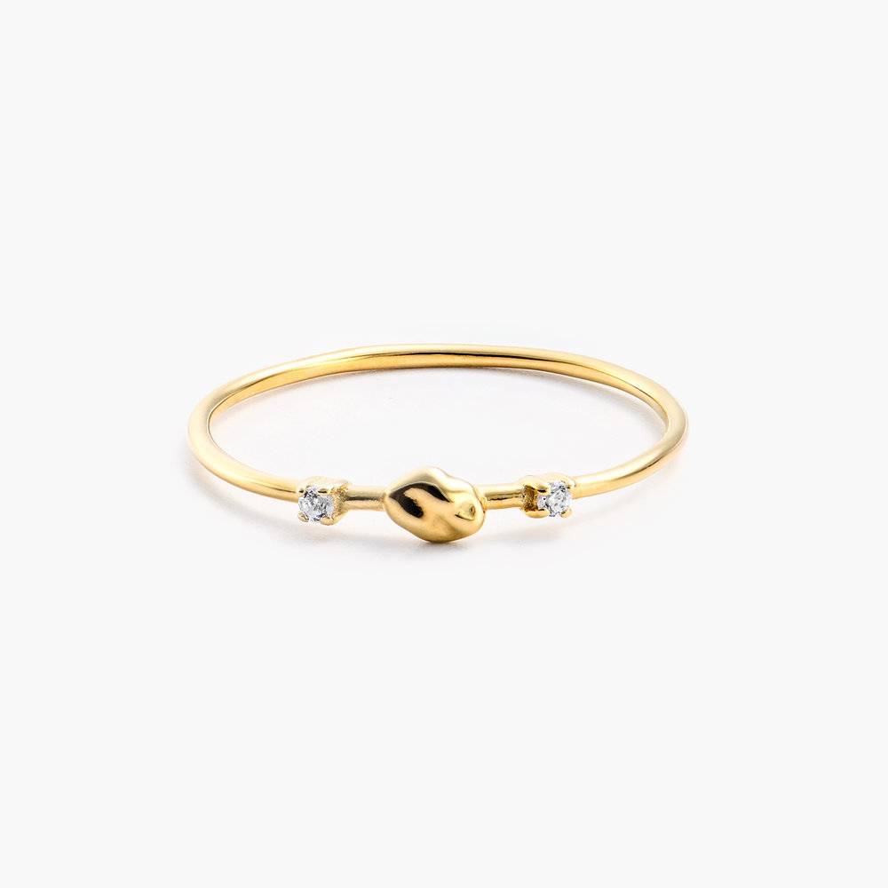Faye Cubic Zirconia Ring - Gold Plated-2 product photo