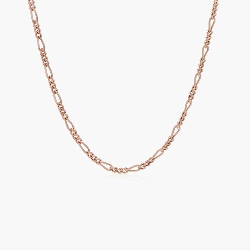 Figaro Chain Necklace - Rose Gold Plating-2 product photo