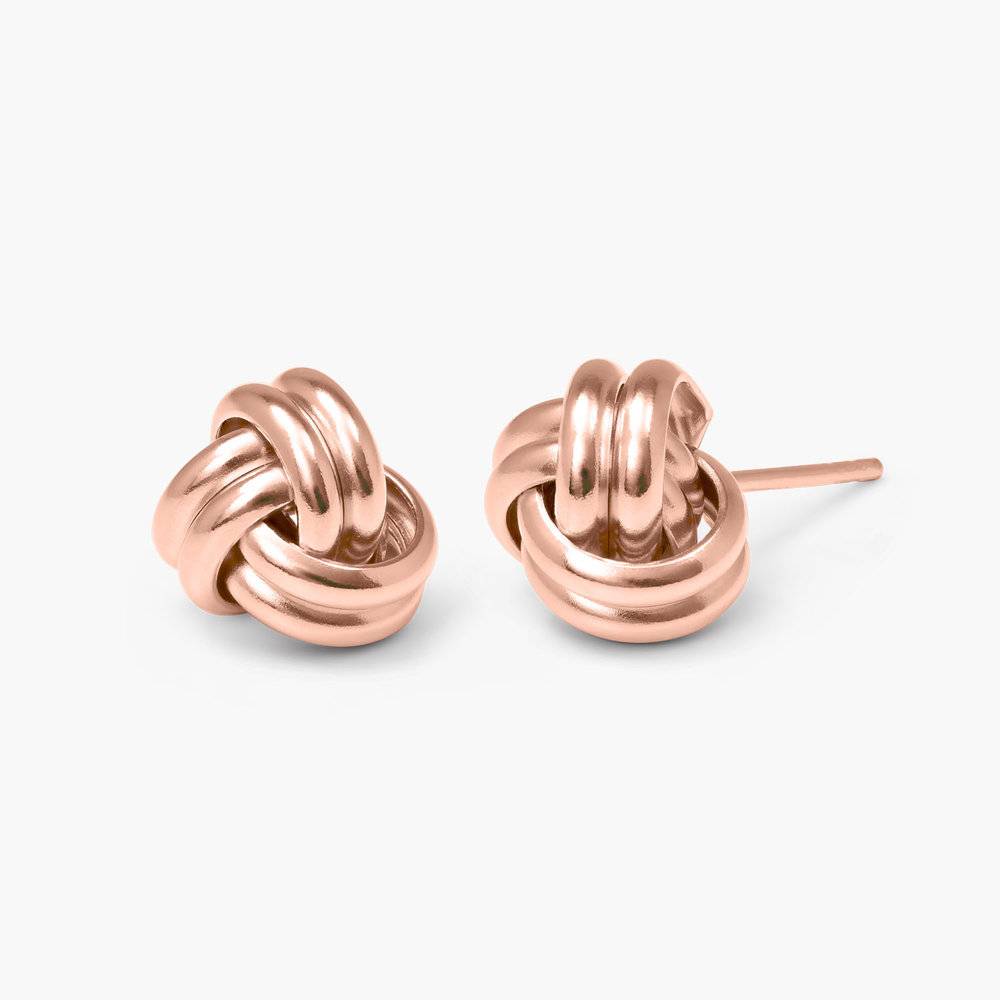 Forget Me Knot Earrings - Rose Gold Plated
