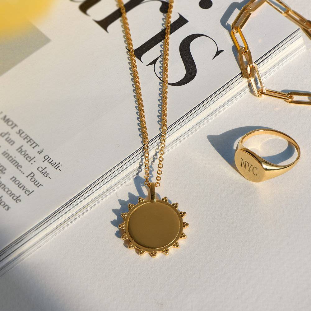 Fusion Sun Necklace - Gold Plated-2 photo du produit