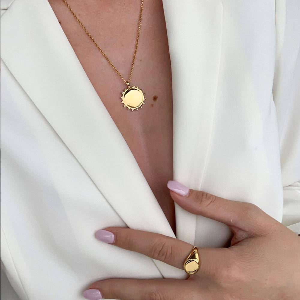 Fusion Sun Necklace - Gold Plated-5 photo du produit