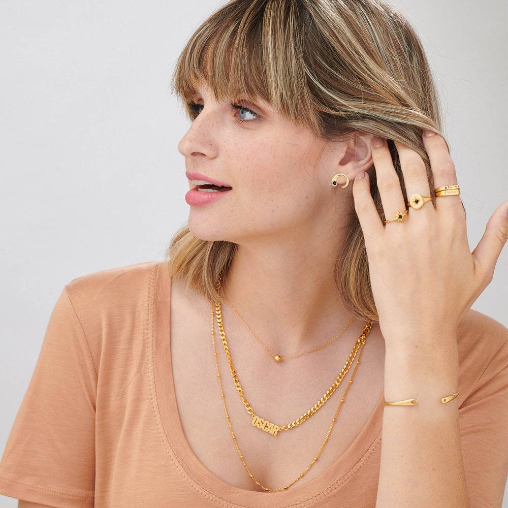 Galaxy Thin Signet Ring - Gold Plated-1 photo du produit