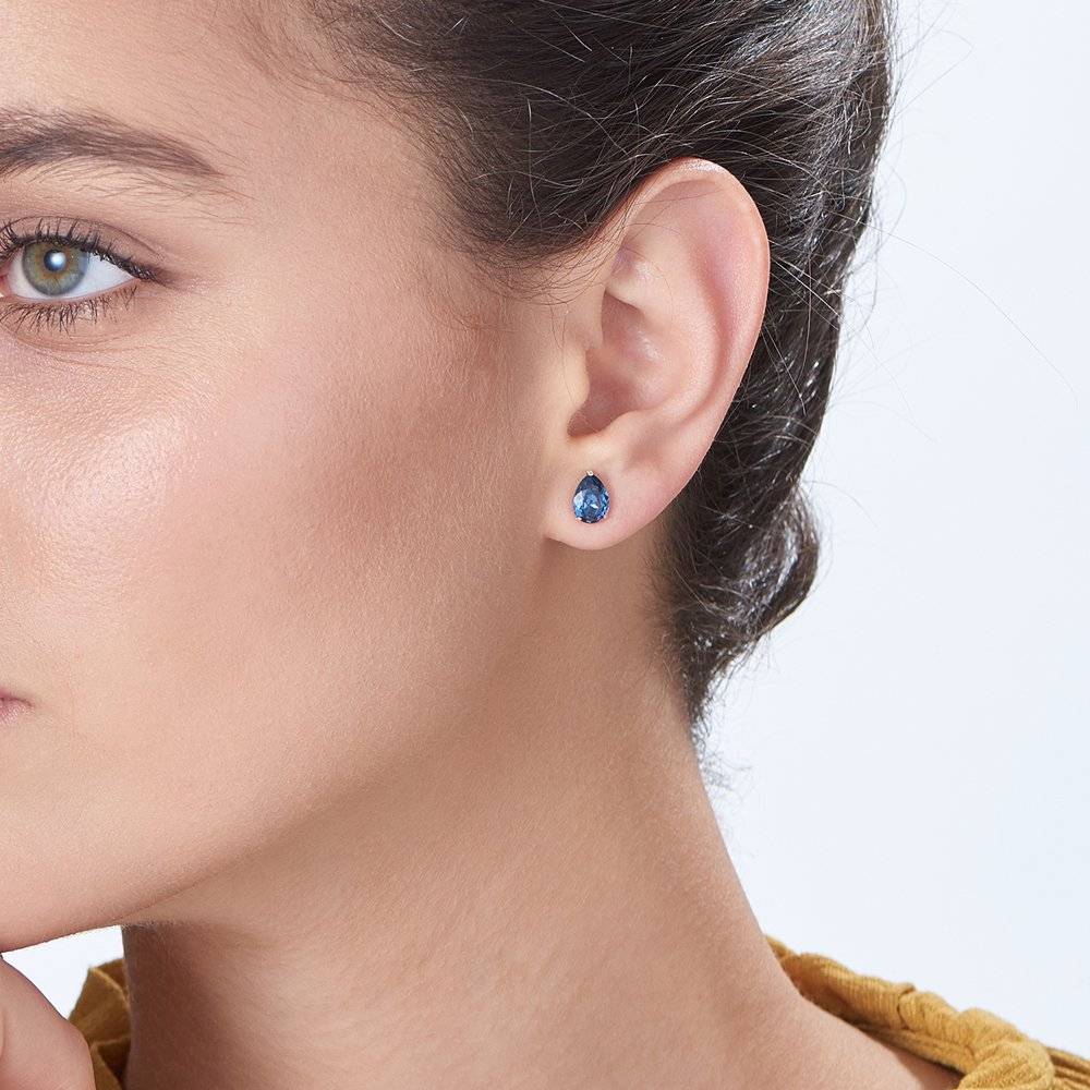 Glimmer Teardrop Earrings - Denim-2 photo du produit