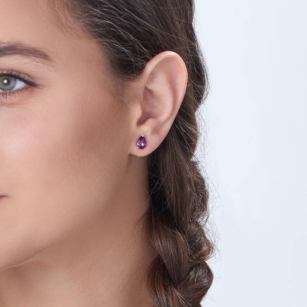 Glimmer Teardrop Earrings - Violet-1 photo du produit