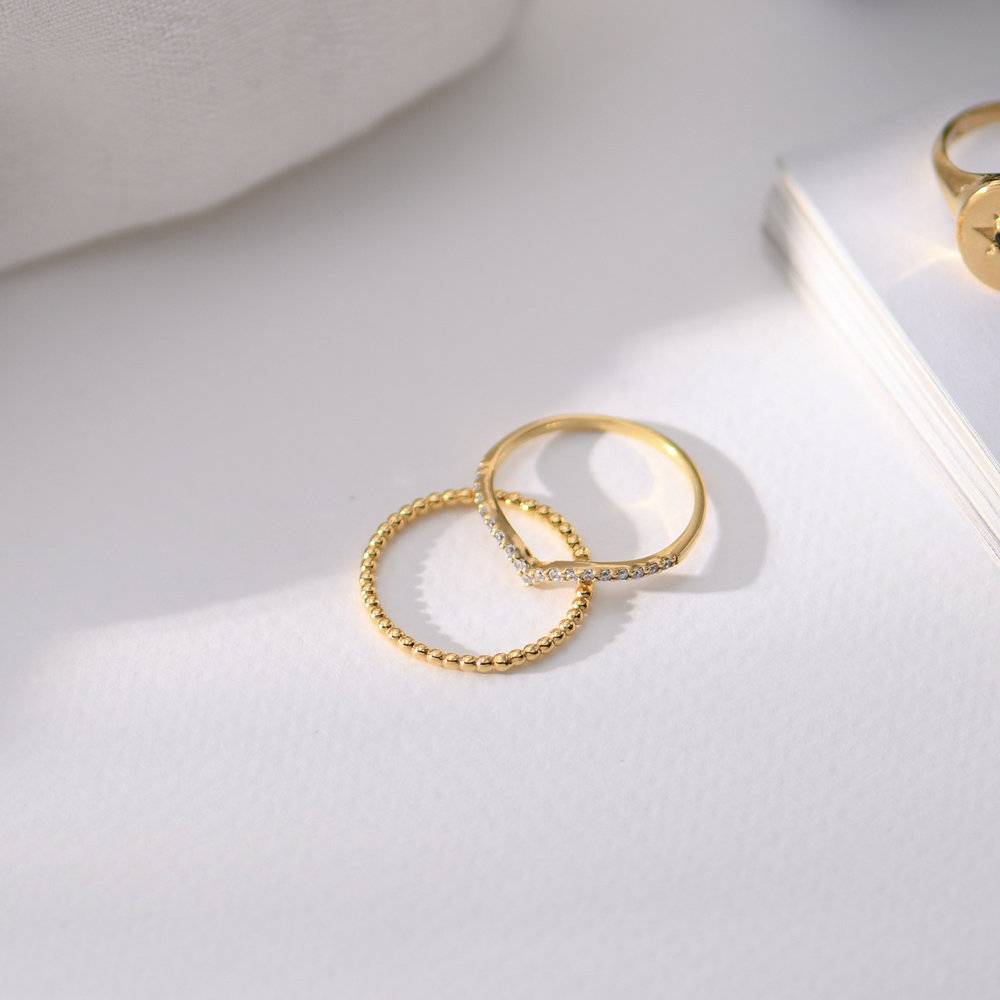 Glisten Dot Ring - Gold Plated-2 product photo