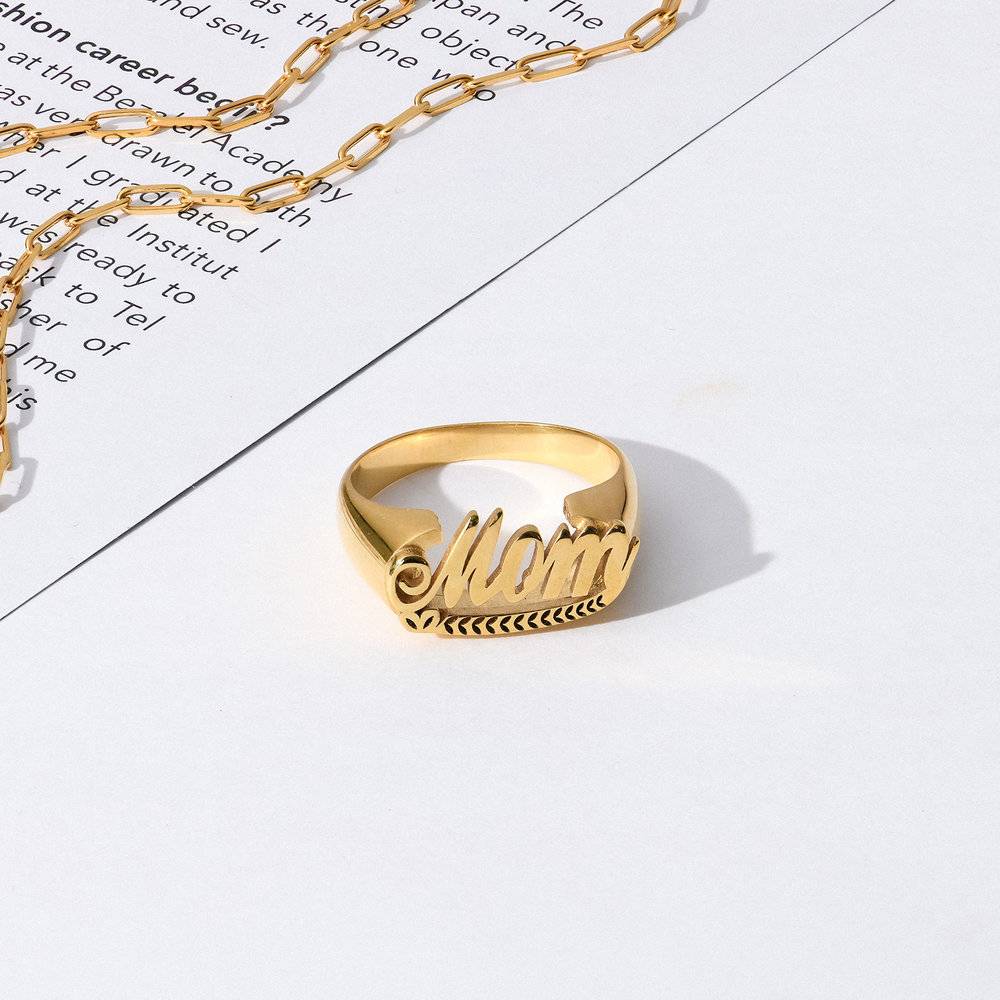 Throwback Name Ring - Gold Plated product photo