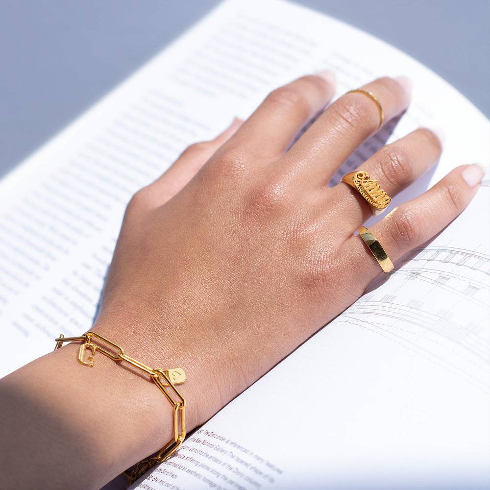 Throwback Name Ring - Gold Plated product photo