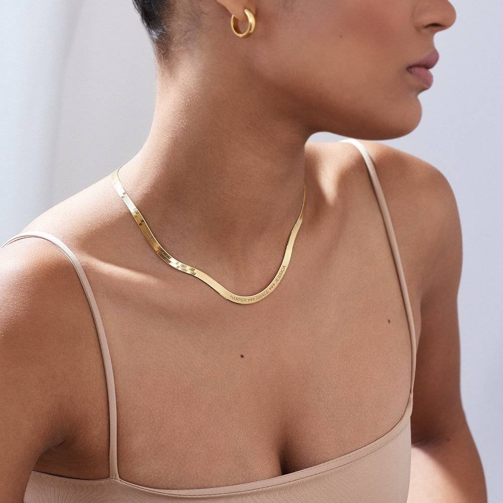 Herringbone Choker, Gold Vermeil, Women's Necklaces