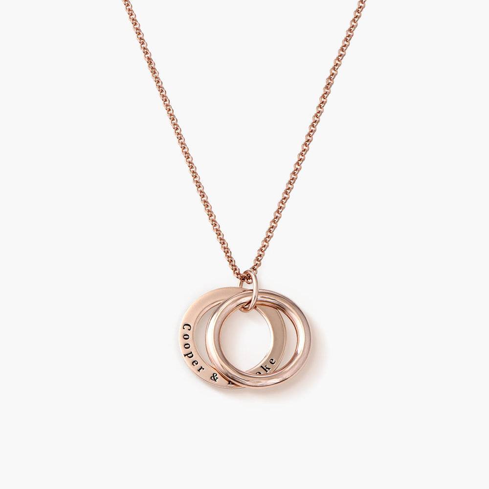Hidden Message Engraved Necklace - Rose Gold Vermeil-5 product photo