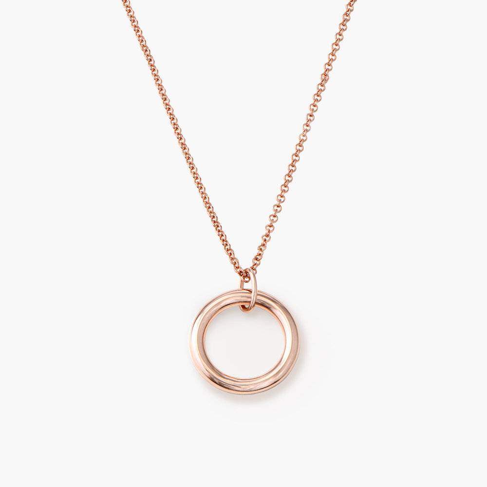 Hidden Message Engraved Necklace - Rose Gold Vermeil-2 product photo