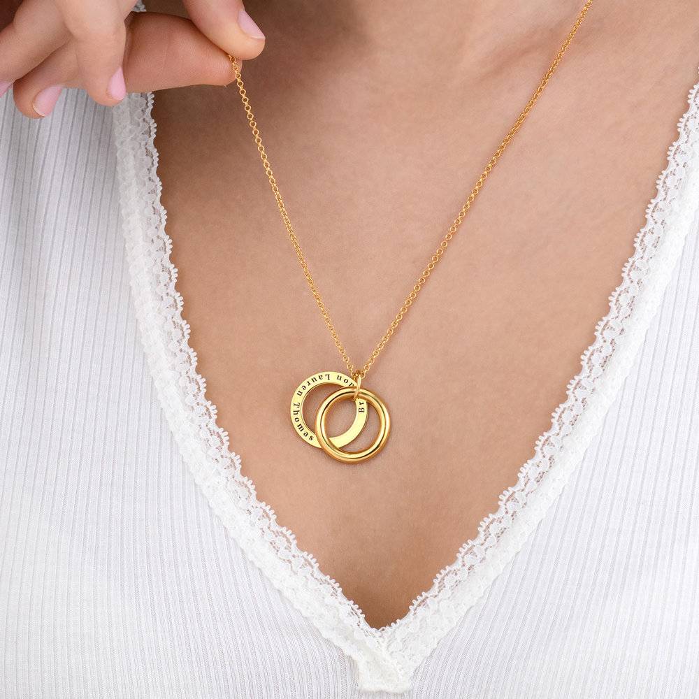 Hidden Message Engraved  Necklace - Gold Plated-2 photo du produit