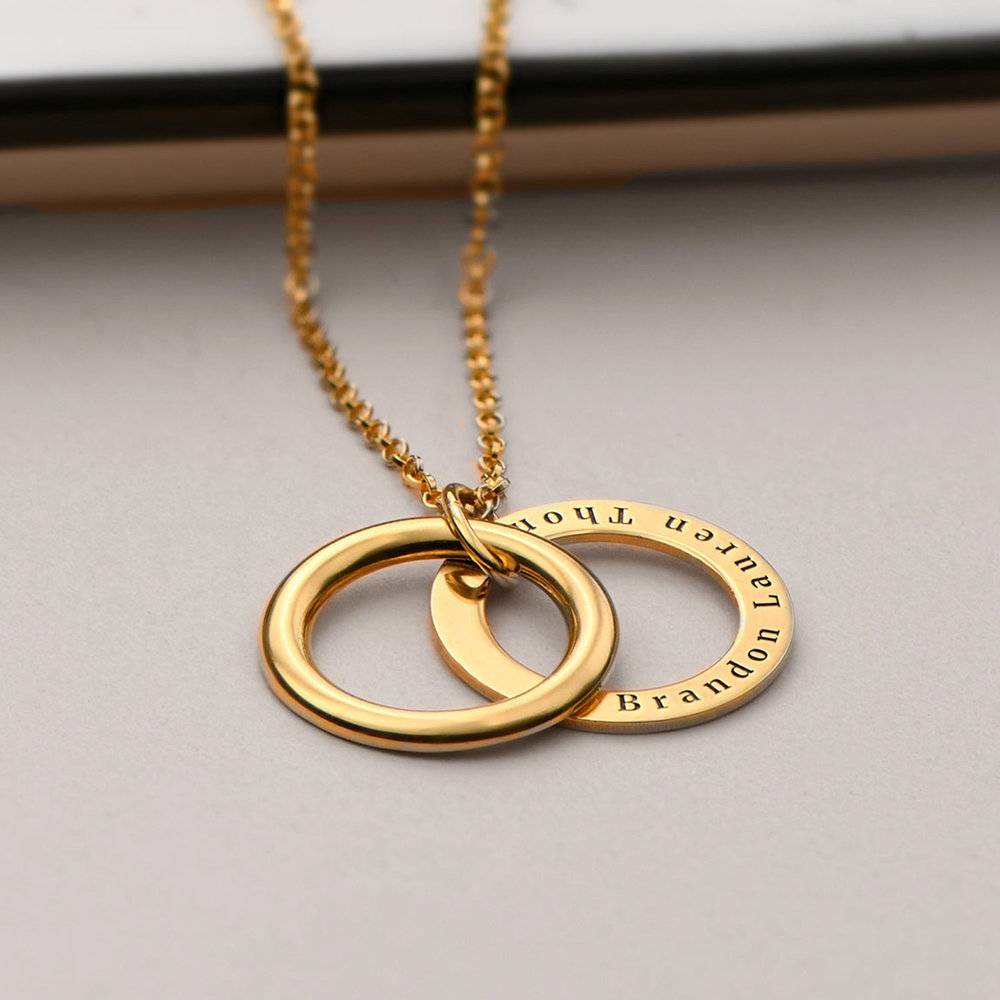 Hidden Message Engraved Necklace - Gold Vermeil product photo