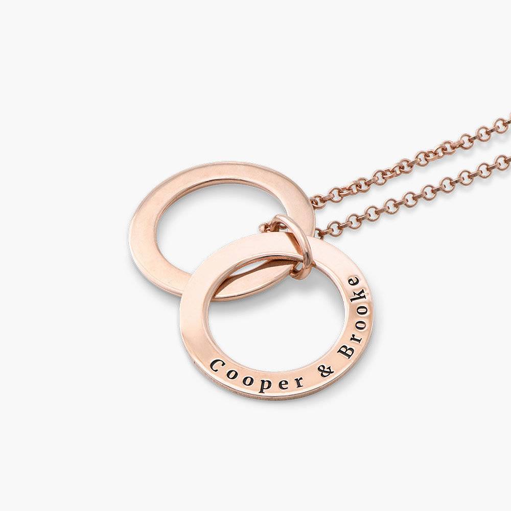 Hidden Message Engraved  Necklace - Rose Gold Plated-5 photo du produit