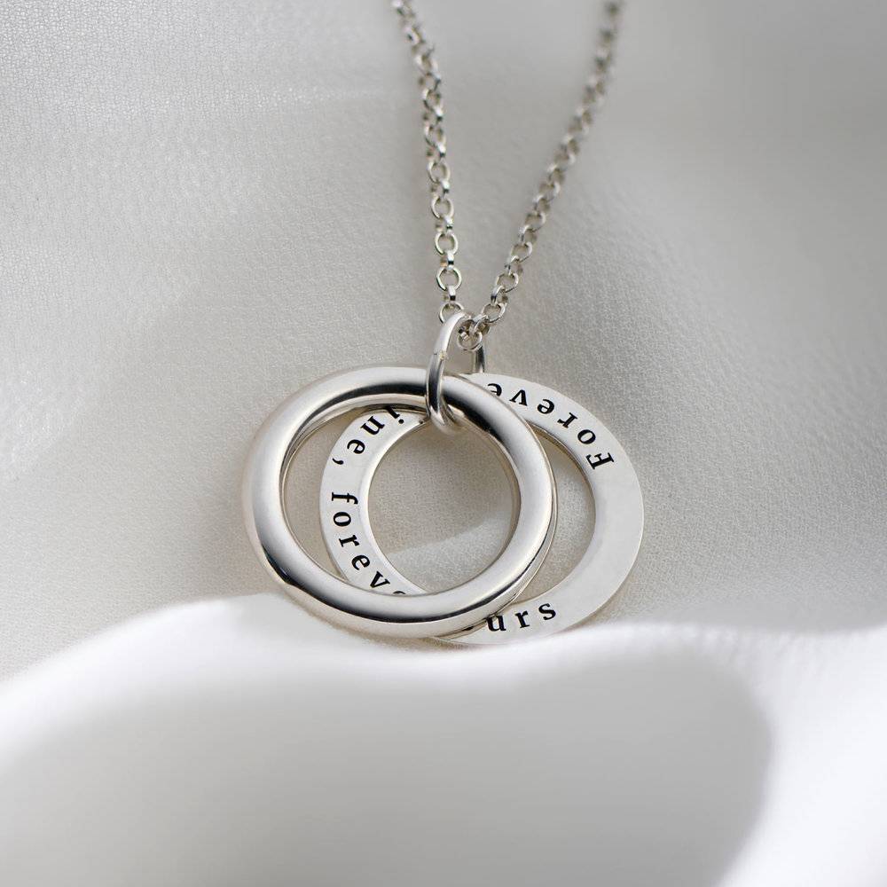 Hidden Message Engraved Necklace - Silver-3 product photo