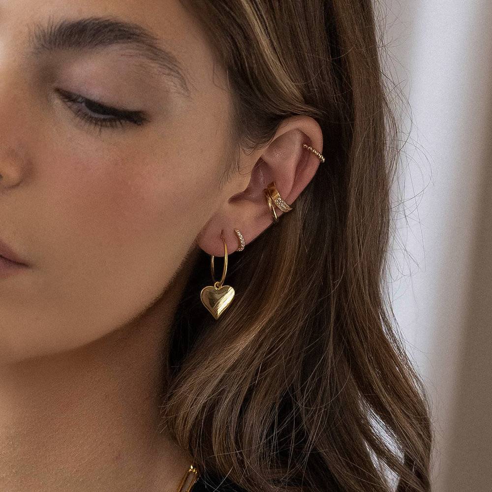 Chunky Hoop Earrings - Gold Plated - Oak & Luna