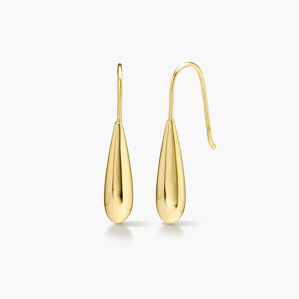 Teardrop Dangle Earrings - Gold Plated-1 product photo