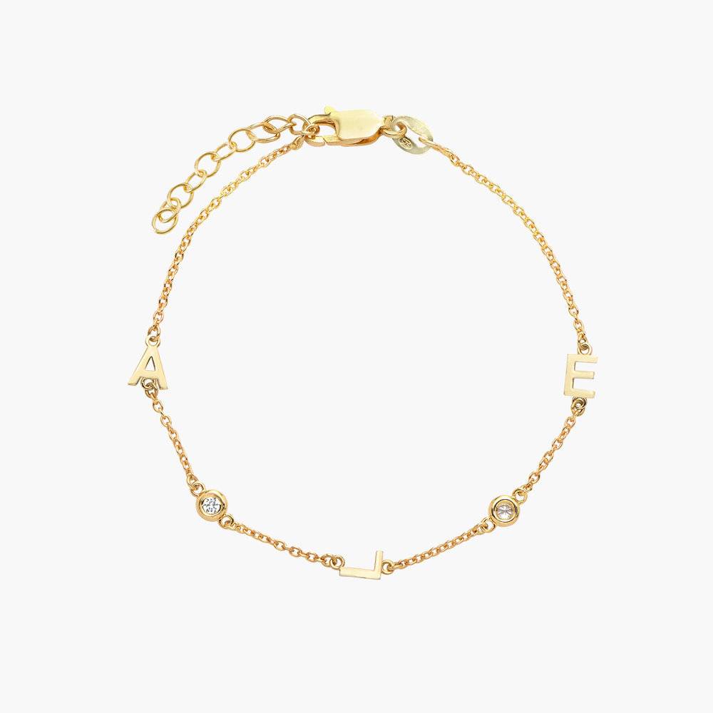 Diamond Gold Letter Bracelet, Buy 18k gold bracelets