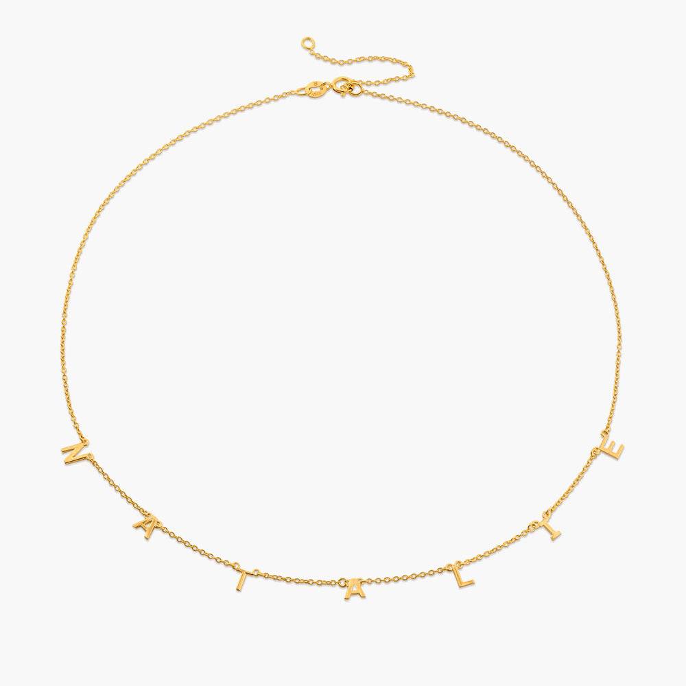 Inez Initial Necklace - 14K Solid Gold-2 product photo