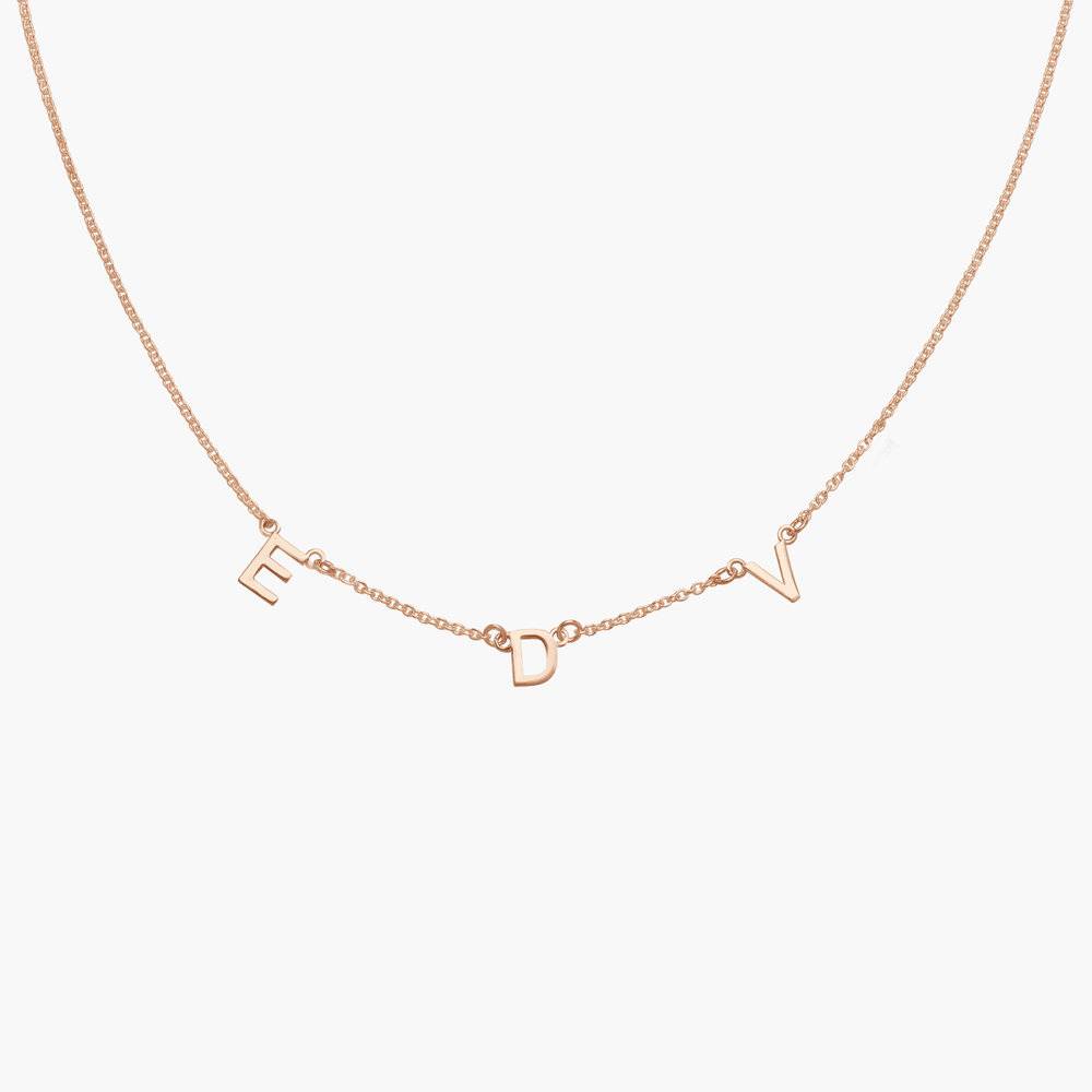 Inez Initial Necklace - Rose Gold Plated-1 product photo