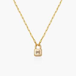 人気提案 initial-lock-necklace-14k- アクセサリー
