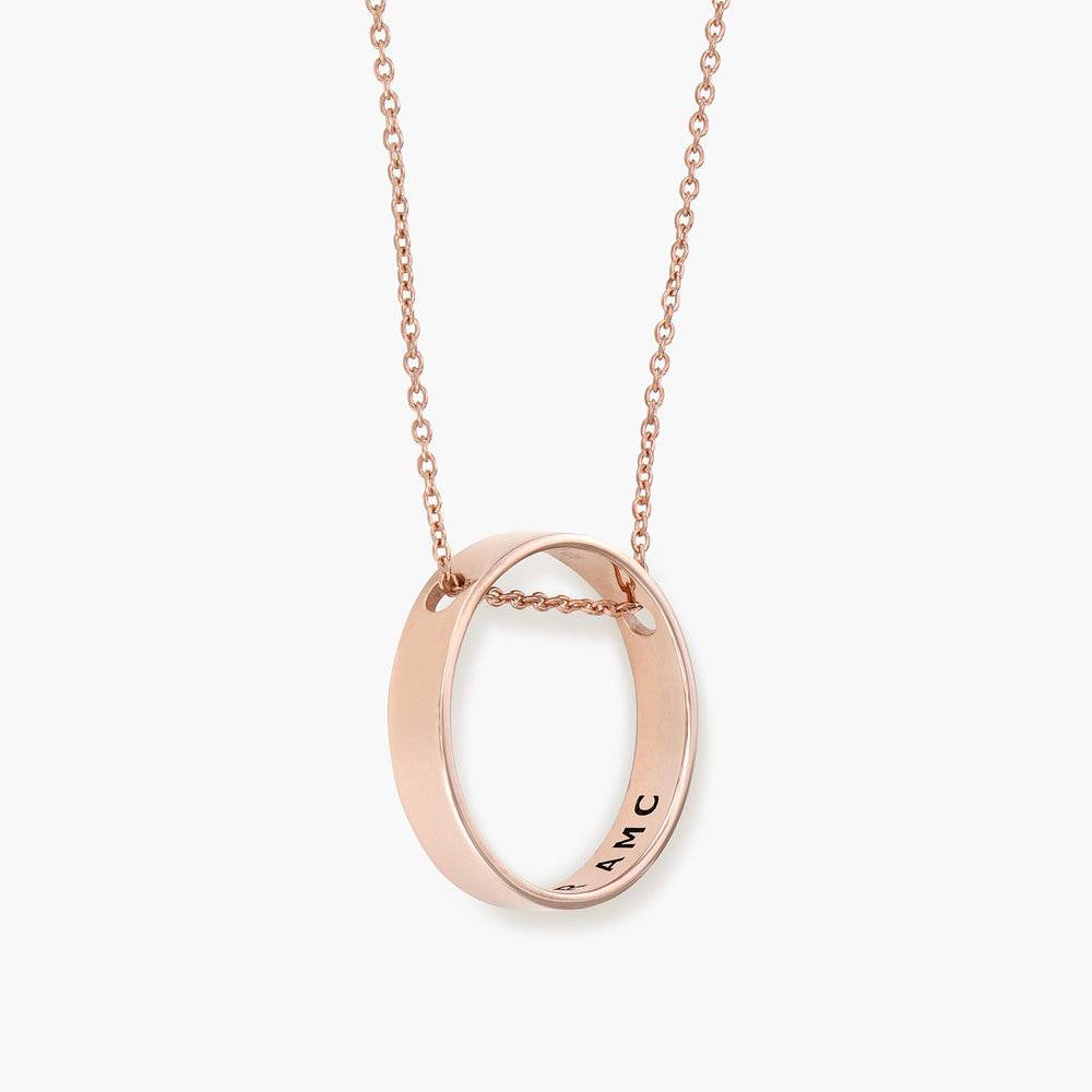 Caroline Circle Necklace - Rose Gold Plated-1 product photo
